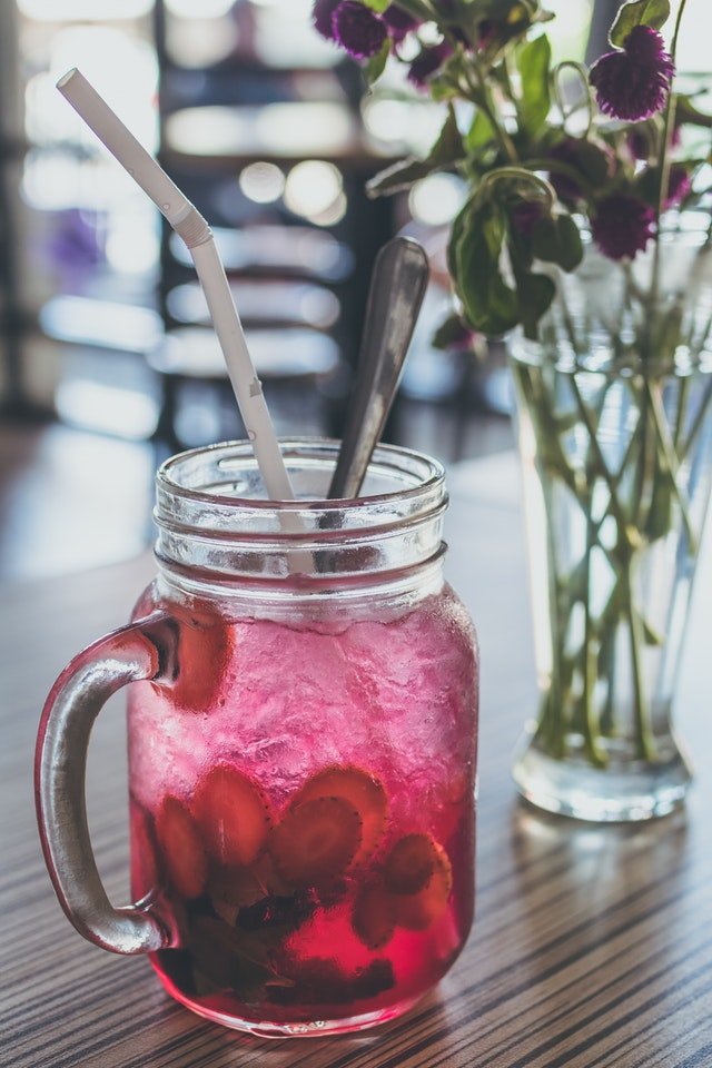 strawberry detox drink