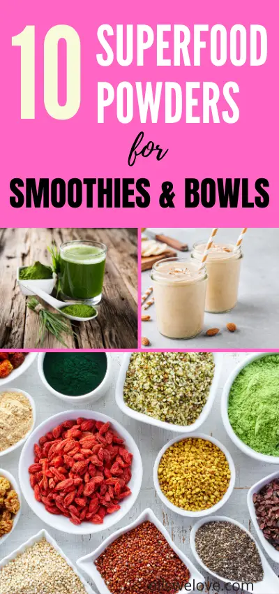 superfood powders and example of their uses in smoothies