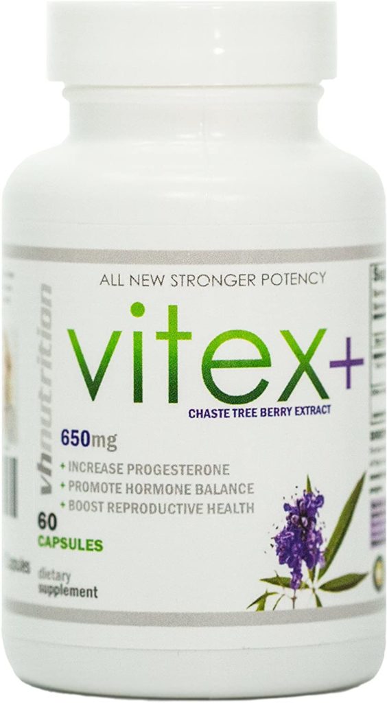 a bottle of Vitex supplements