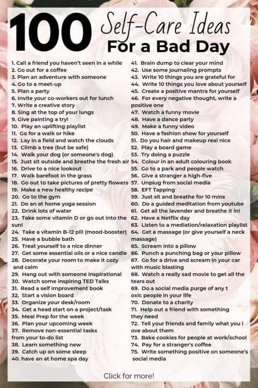 150 Self-care Ideas To Help You Relax And De-stress 