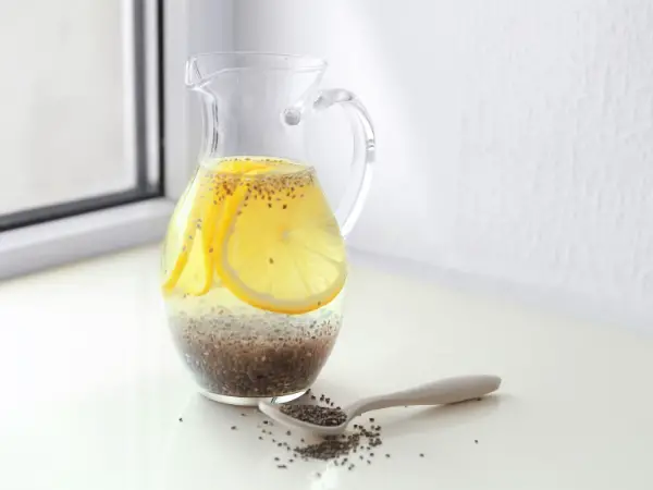 chia seed water with lemon for constipation