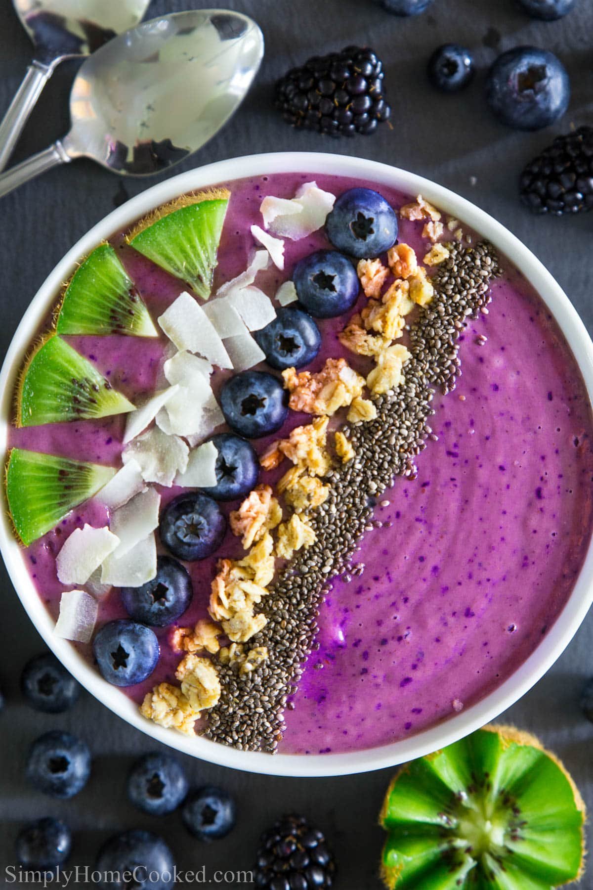 Simply Blueberrylicious Smoothie Bowl by Simply Home Cooked