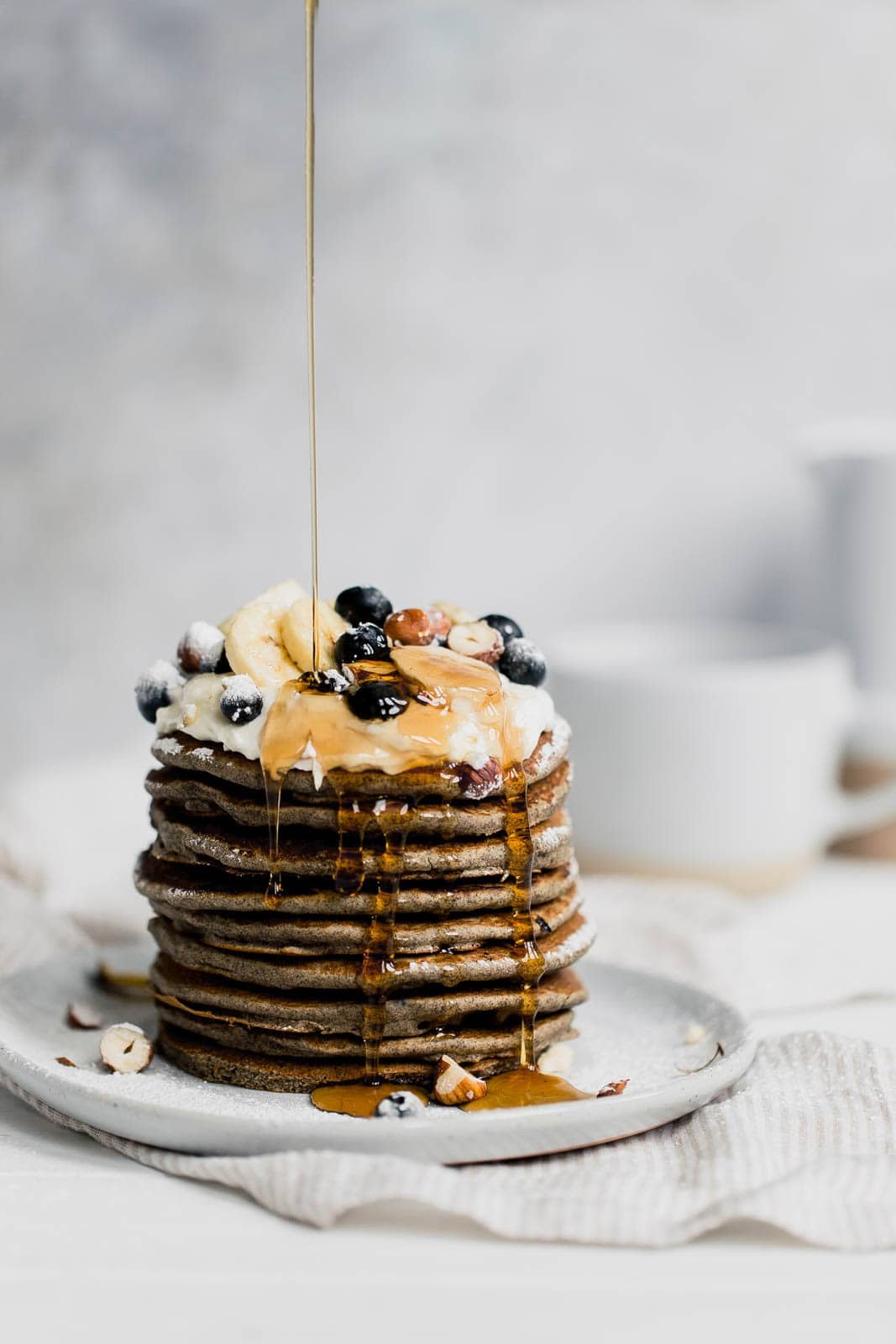 stack of gluten free buckwheat pancakes