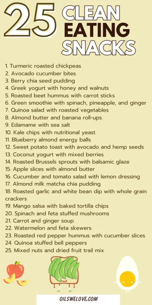 list of clean eating snacks