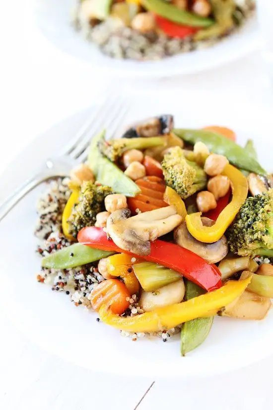 Easy Chickpea Vegetable Stir Fry Recipe