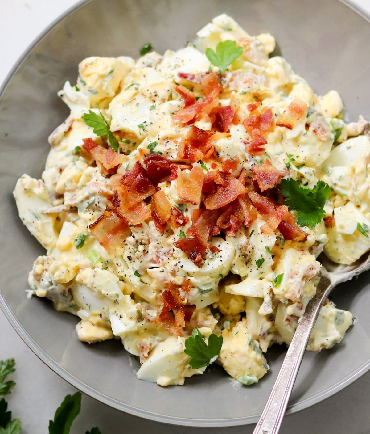 Keto Egg Salad with Bacon