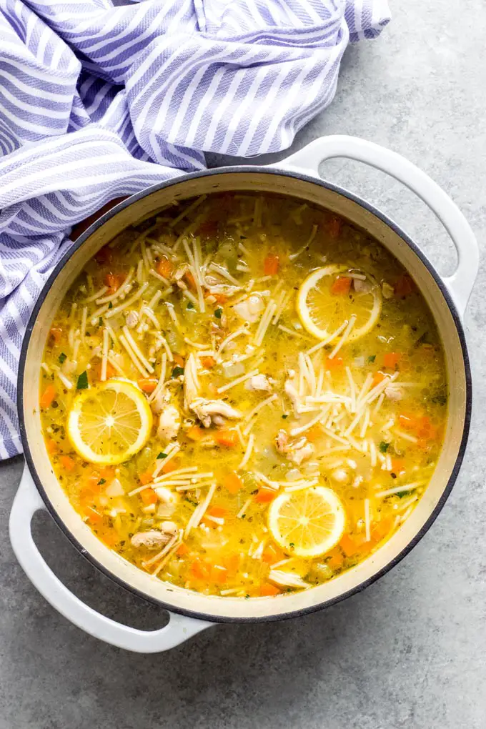 Lemon Chicken Noodle Soup