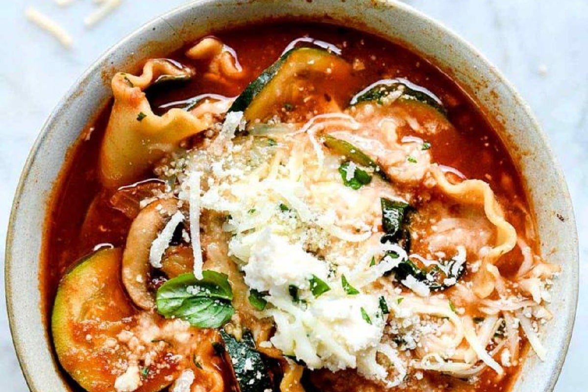 Vegetarian Lasagna Soup