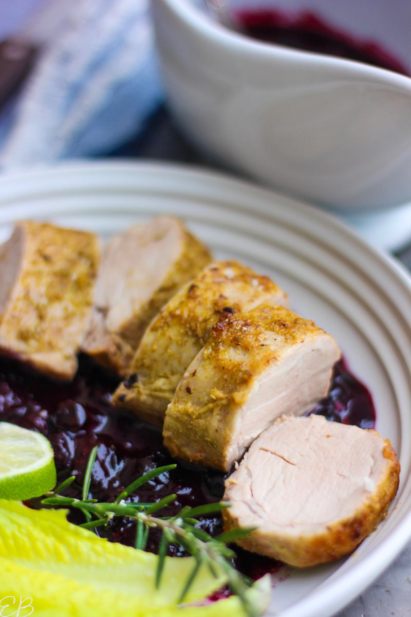 Pork Tenderloin with Blueberry Sauce by Eat Beautiful