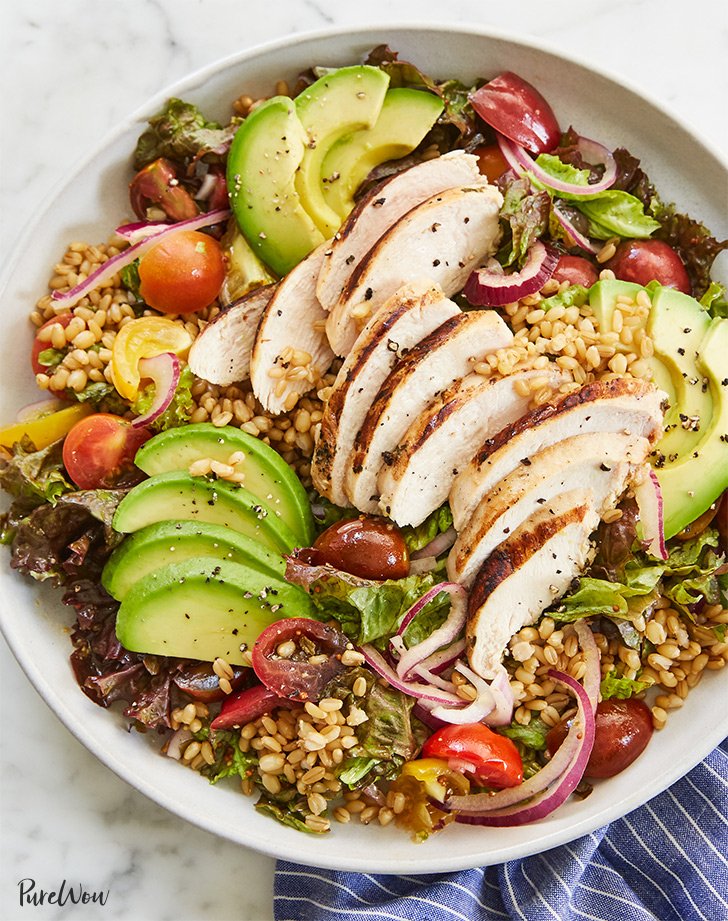 grilled lemon herb chicken and avocado salad recipe