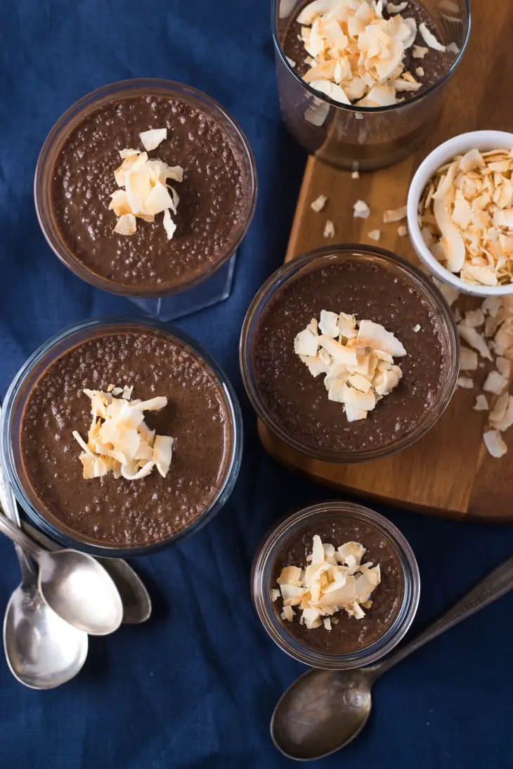 Vegan Chocolate Almond Chia Pudding