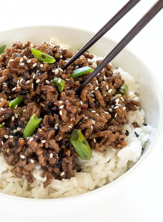 Spicy and Tangy Korean Beef Bowls