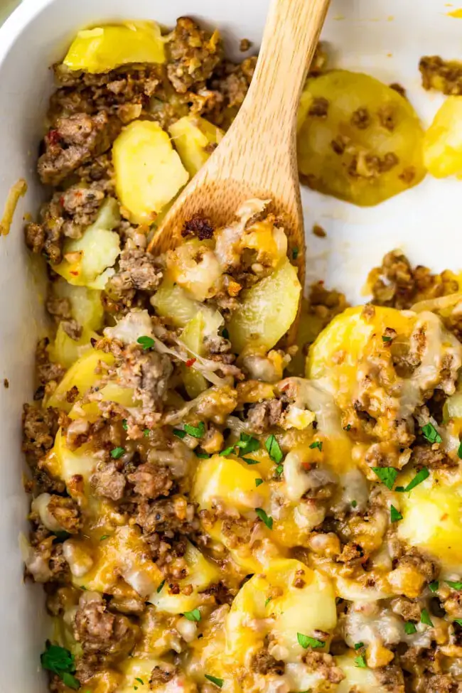 Cheesy Sausage and Potatoes Casserole