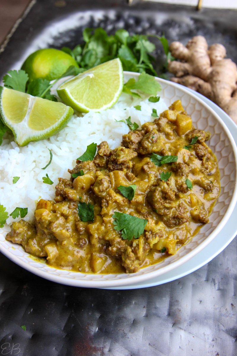 Coconut Ground Beef Curry by Eat Beautiful