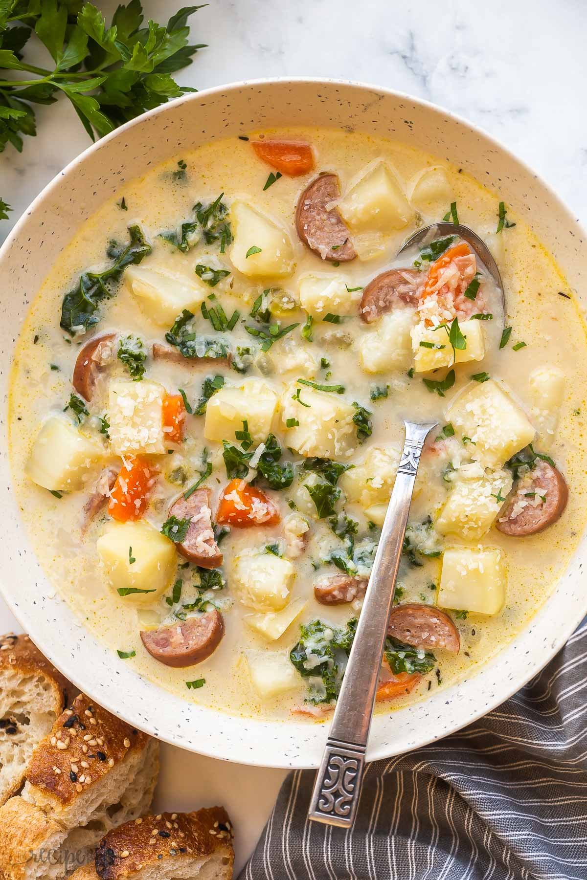 Sausage Potato Soup with Kale