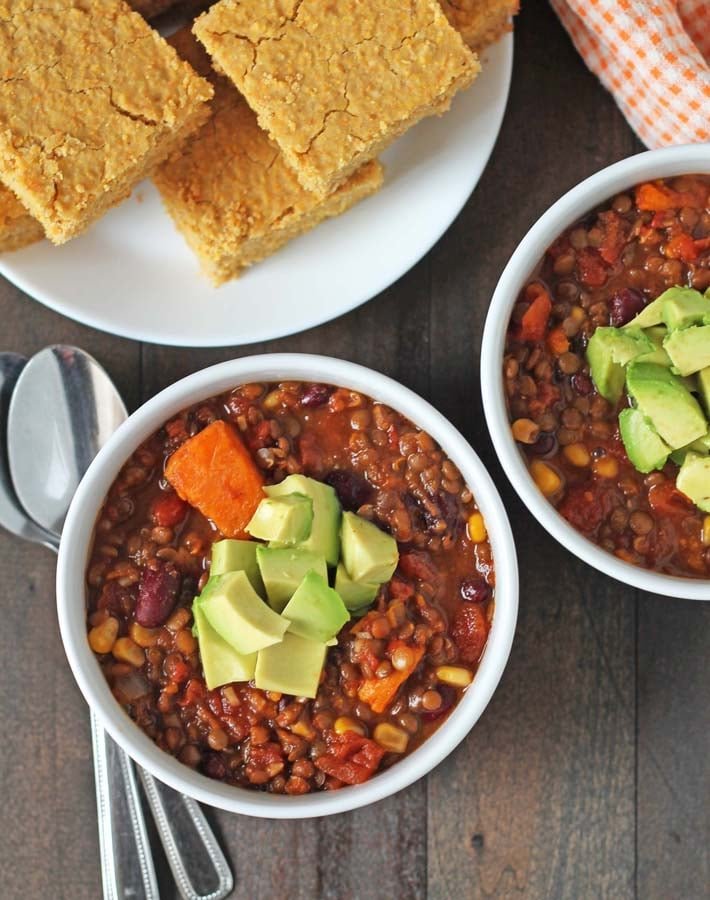 Lentil Sweet Potato Chili