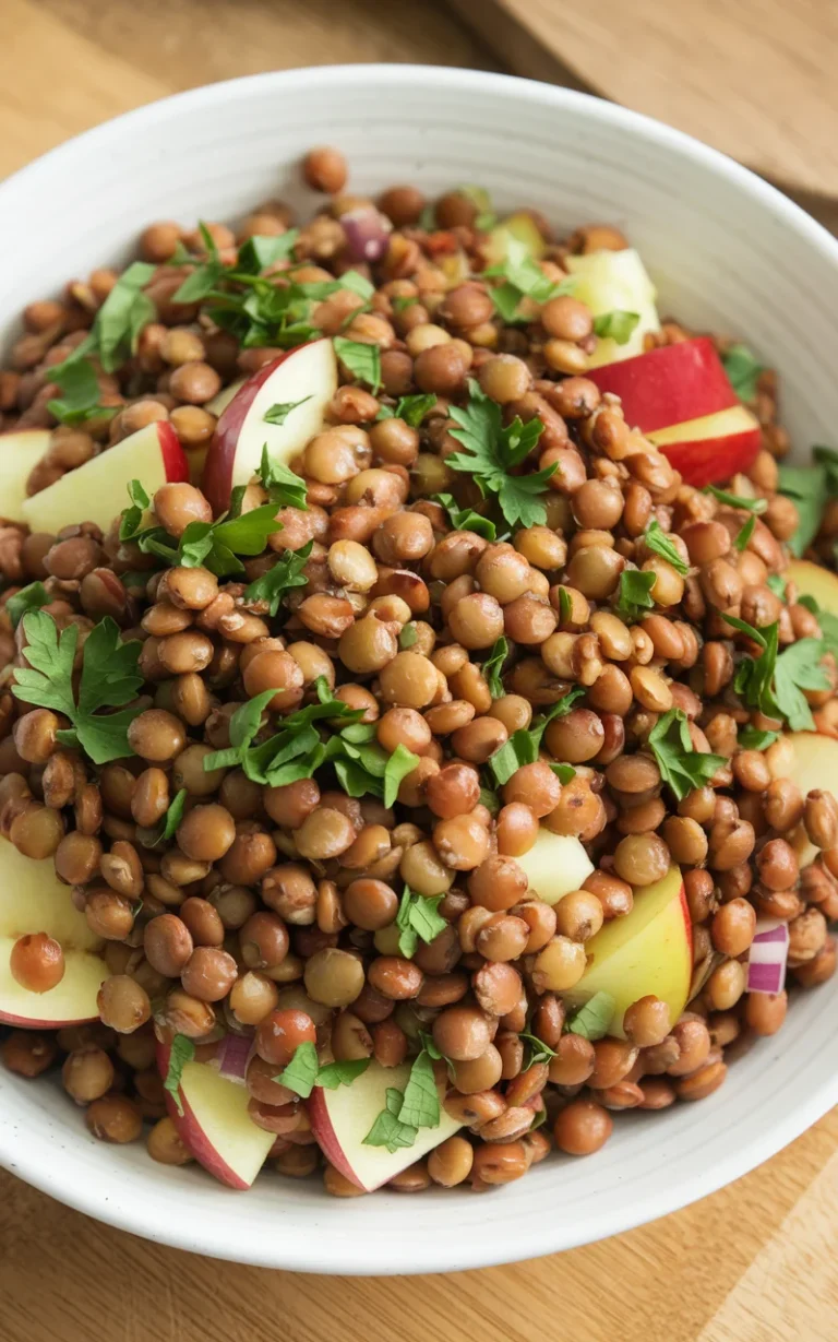 Cholesterol Lowering Smoky Lentil & Apple Salad