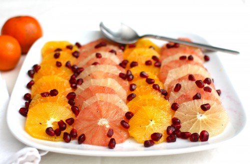 Winter Fruit Salad with Citrus Maple Dressing