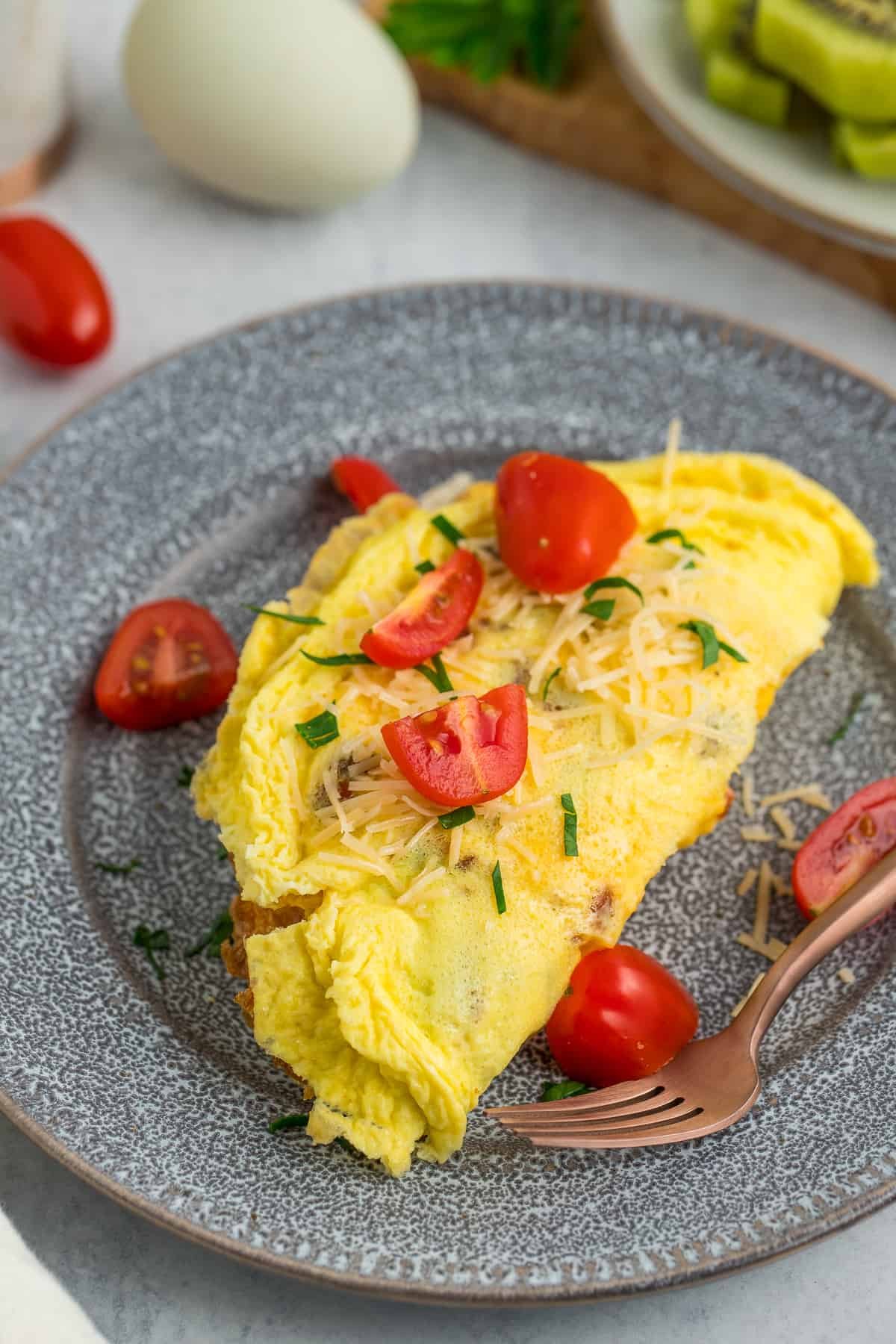 Vegetable-Packed Air Fryer Omelet