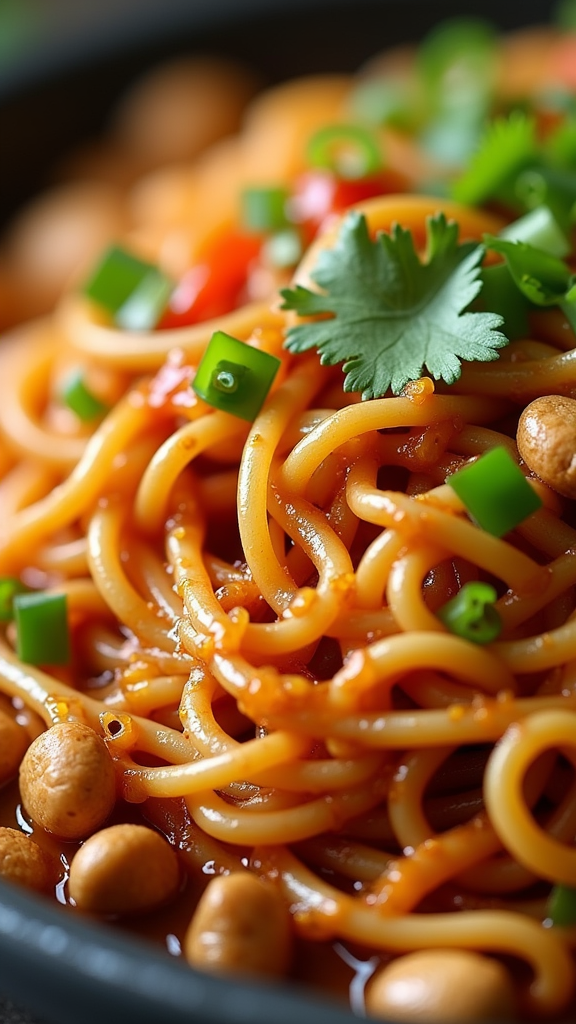 Spicy Thai Peanut Noodle Stir-Fry