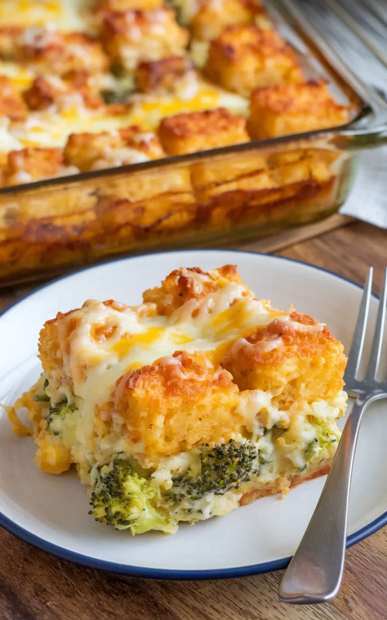 Cheesy Broccoli Tater Tot Bake