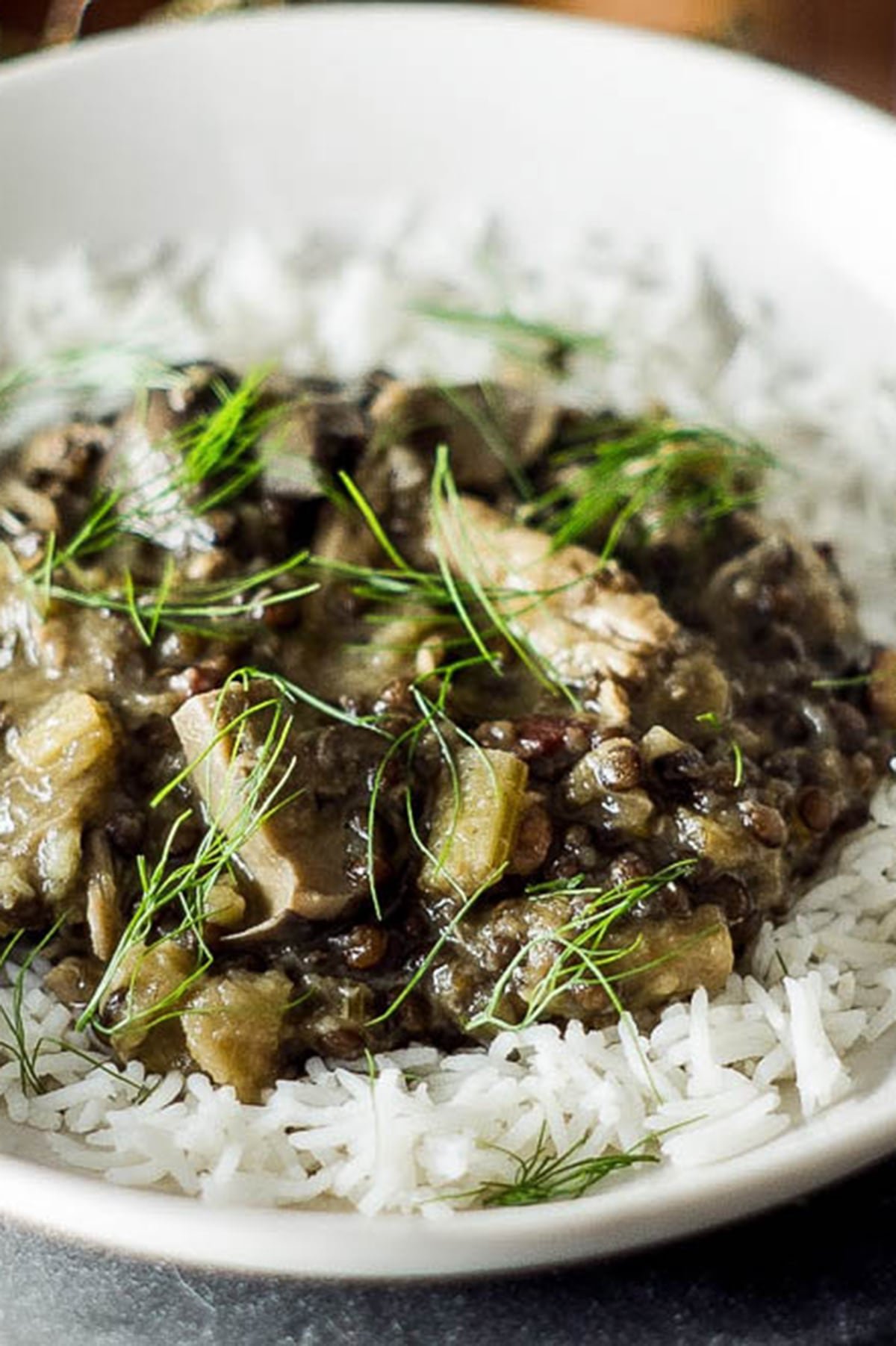 Chicken and Beluga Lentil Stew