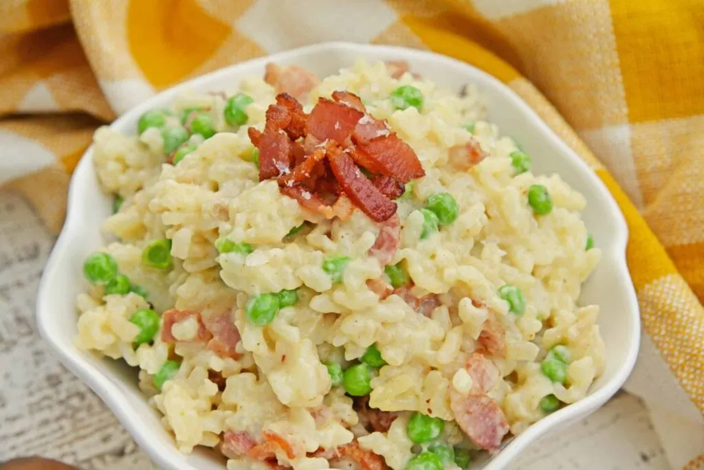 Pea and Bacon Risotto