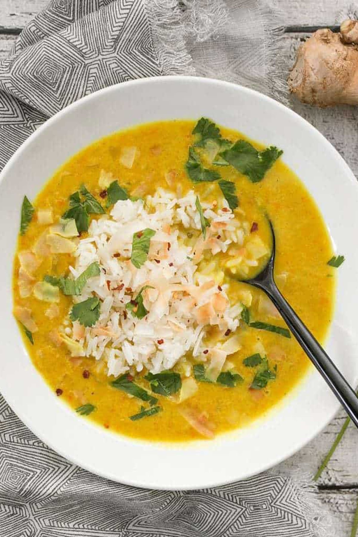 Golden Coconut Lentil Soup