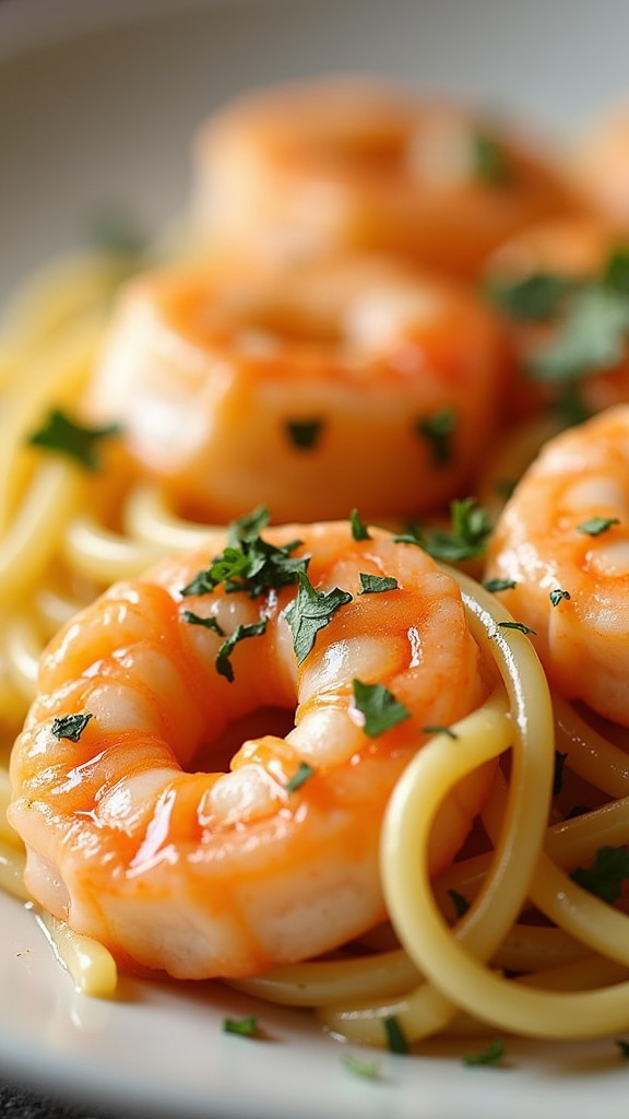 Creamy Tuscan Shrimp Linguine