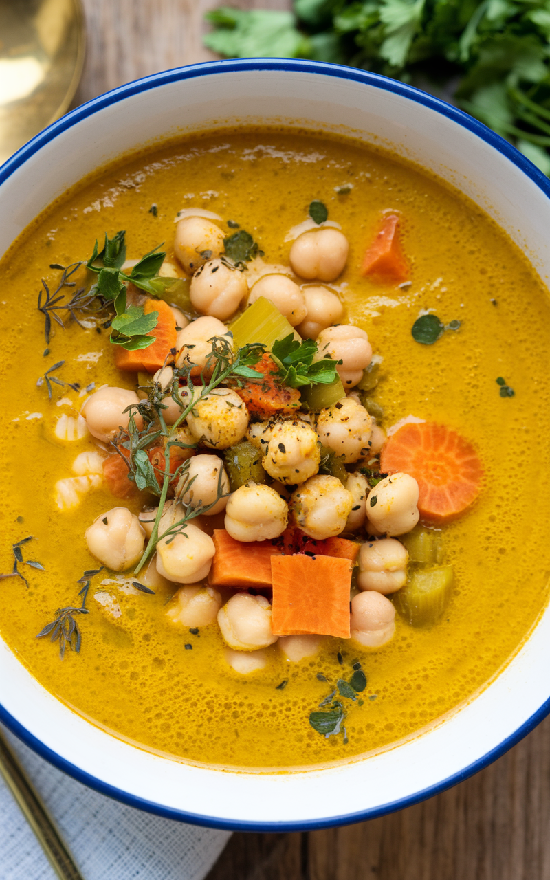 Anti-Inflammatory Chickpea and Turmeric Soup