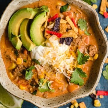 Creamy Beef Enchilada Soup