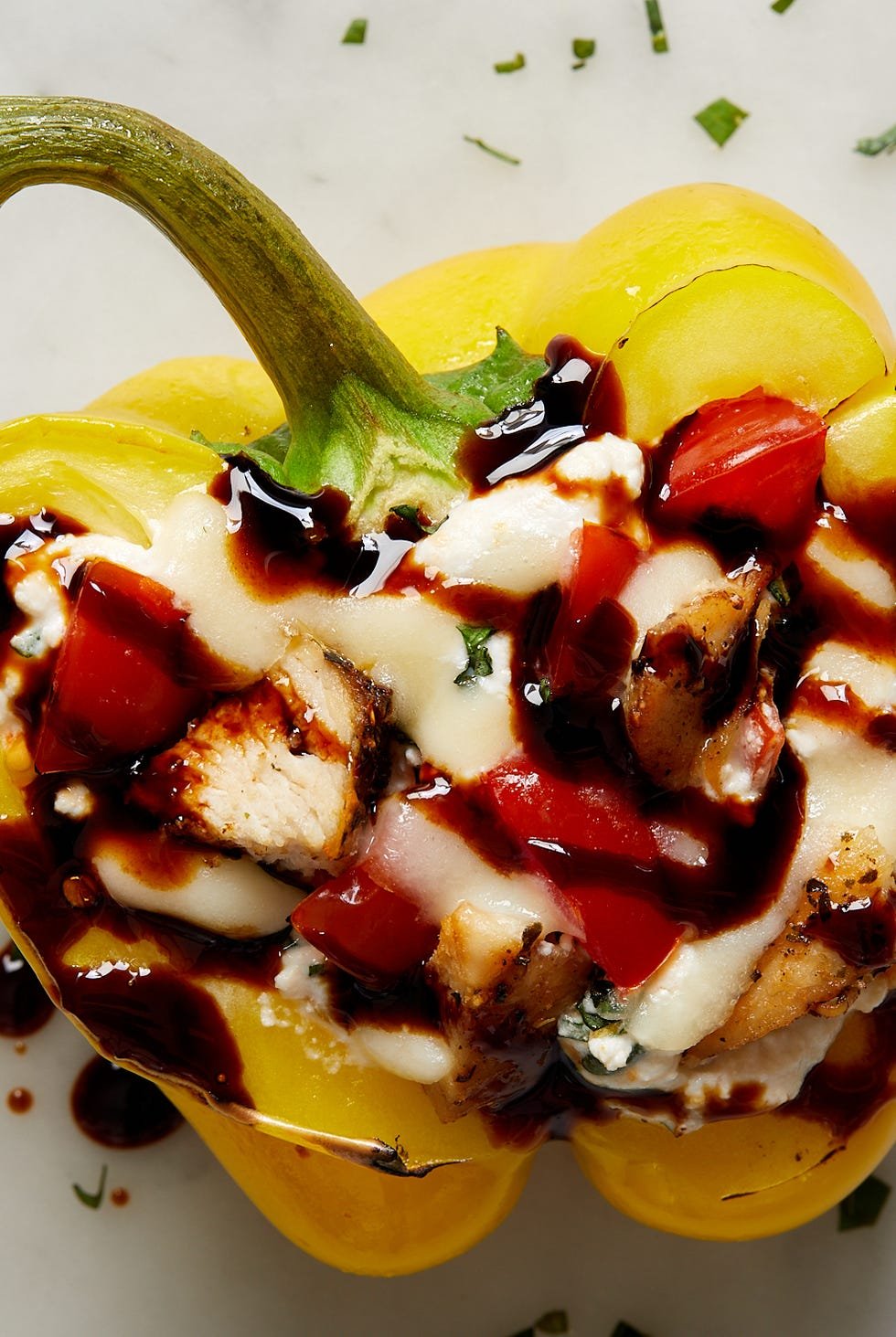 Caprese Chicken Stuffed Peppers