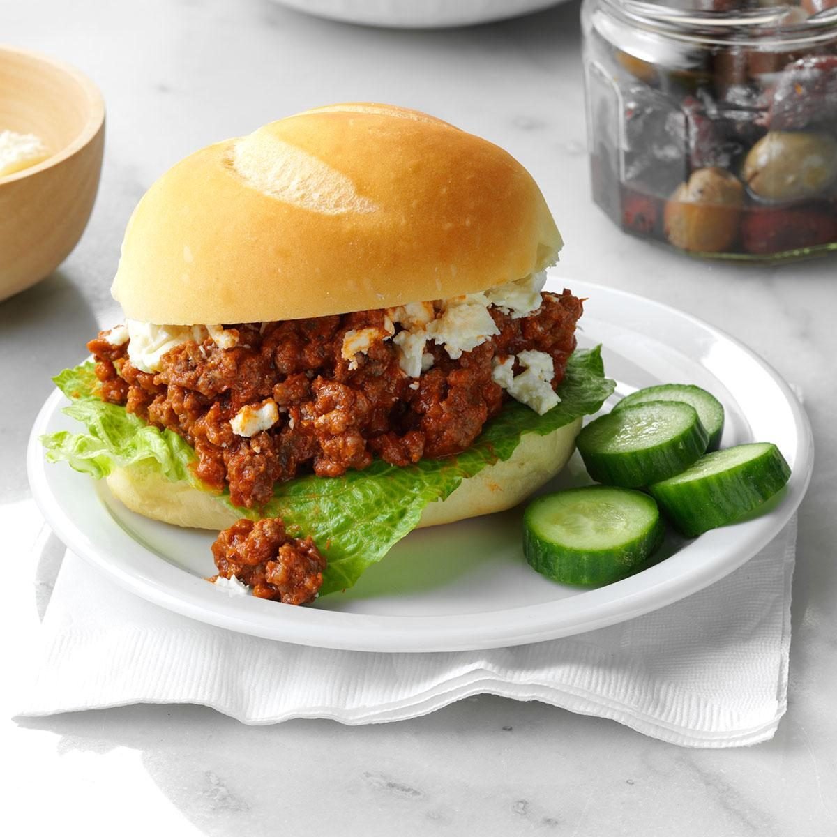 Greek-Inspired Sloppy Joes