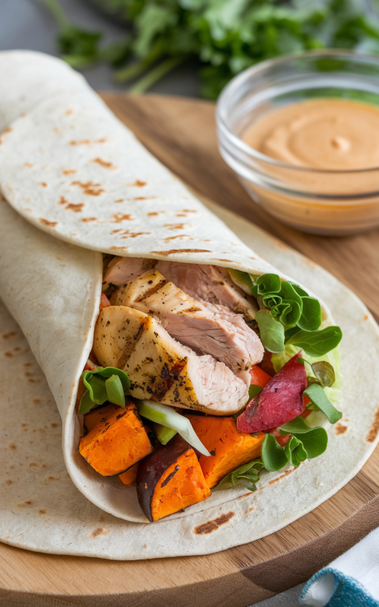 Anti-Inflammatory Chicken and Sweet Potato Wrap