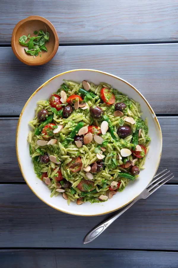 Summer Orzo and Green Bean Bowl