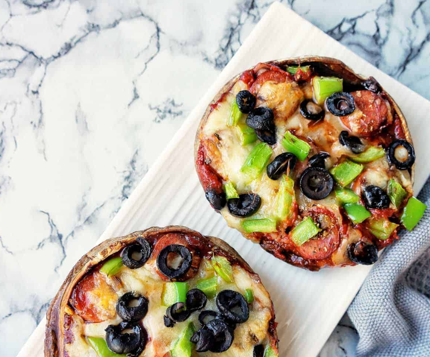 Portobello Mushroom Pizzas