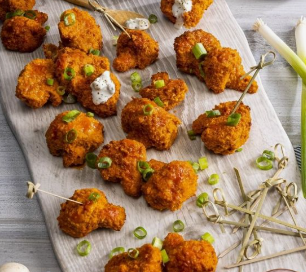 Vegan Crispy Buffalo Mushrooms