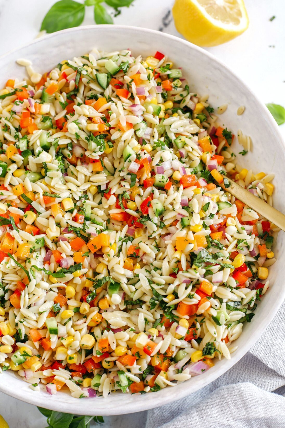 Rainbow Orzo Salad