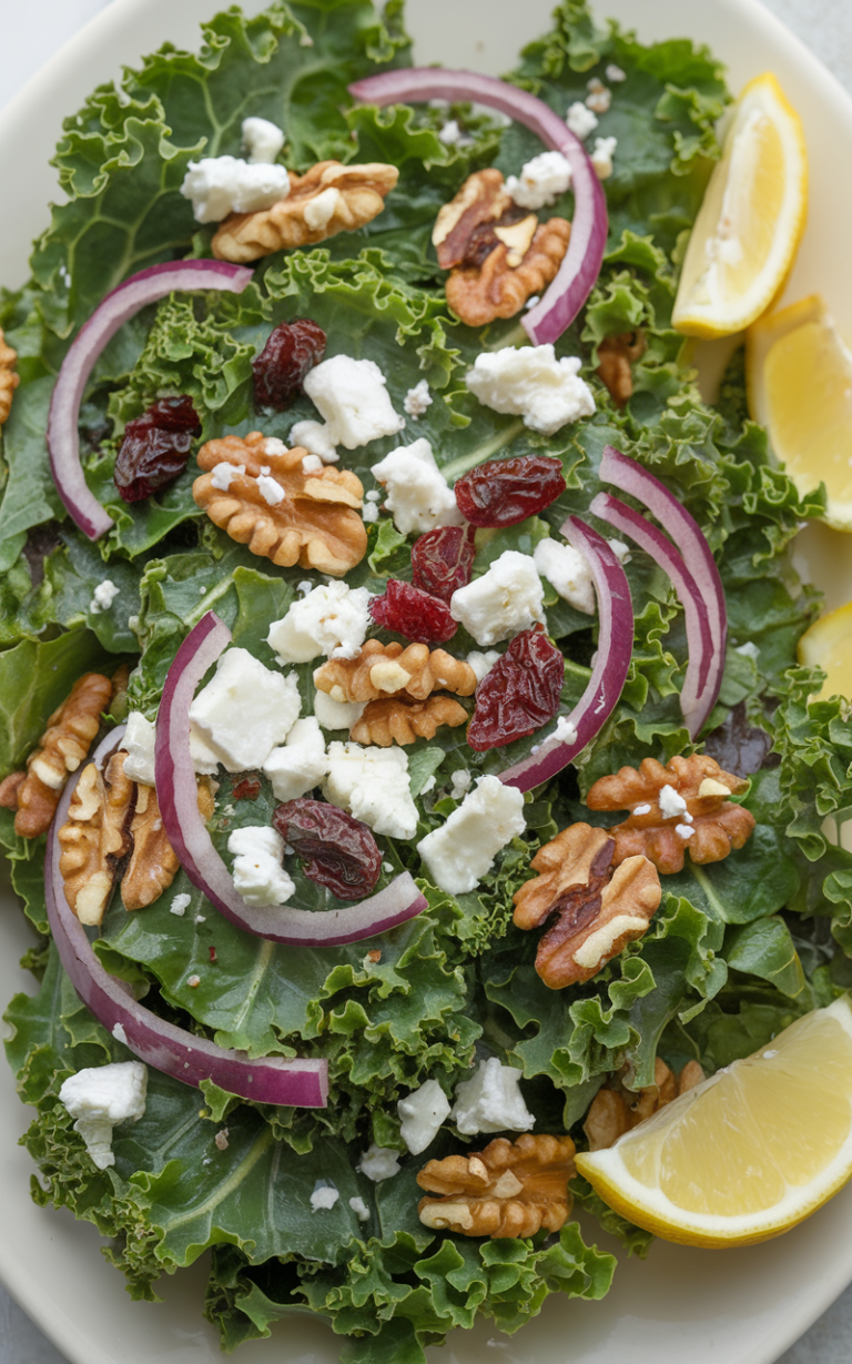 Mediterranean Kale and Walnut Salad