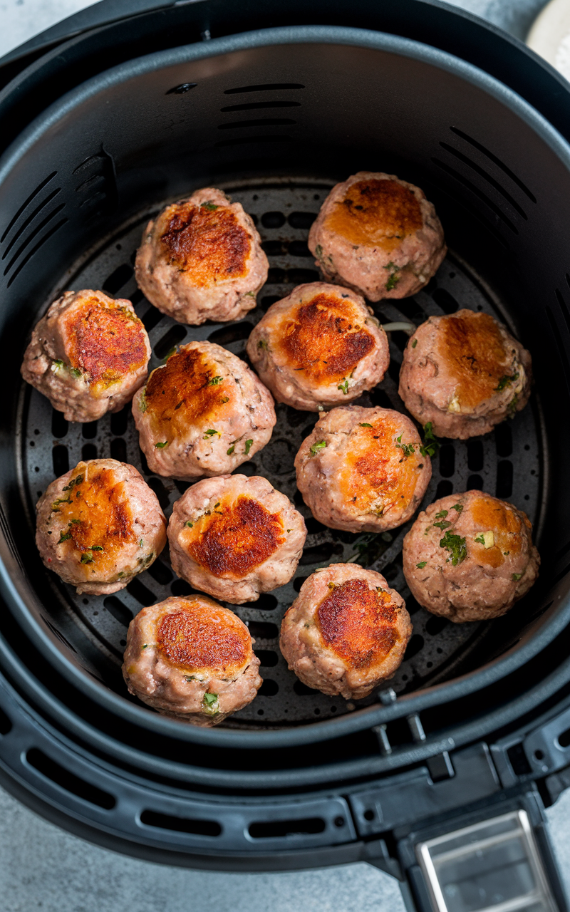 Easy Air Fryer Turkey Meatballs Recipe