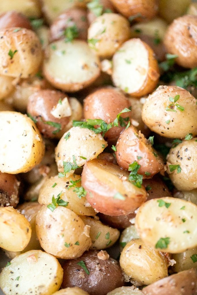 Roasted Garlic Parmesan Baby Potatoes