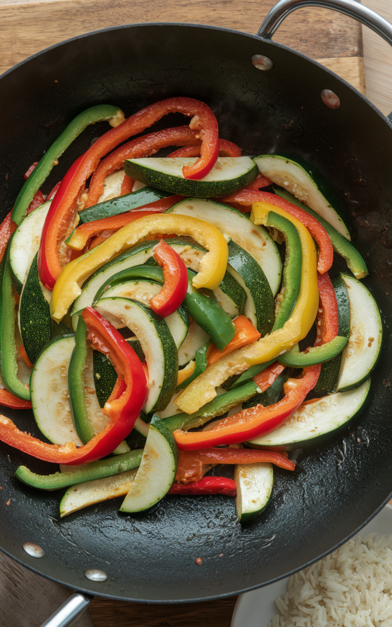 Anti-Inflammatory Zucchini and Bell Pepper Stir-Fry