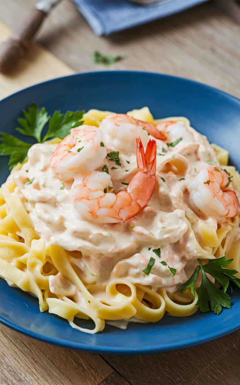 Fettuccine Shrimp Alfredo Pasta