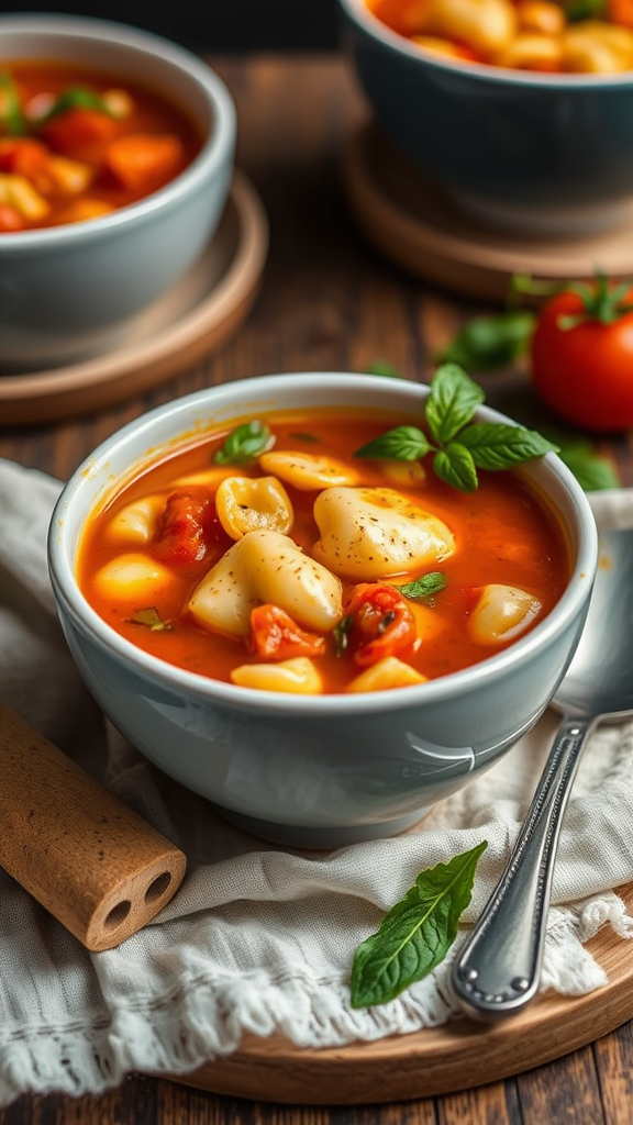 Easy Italian Tomato Tortellini Soup