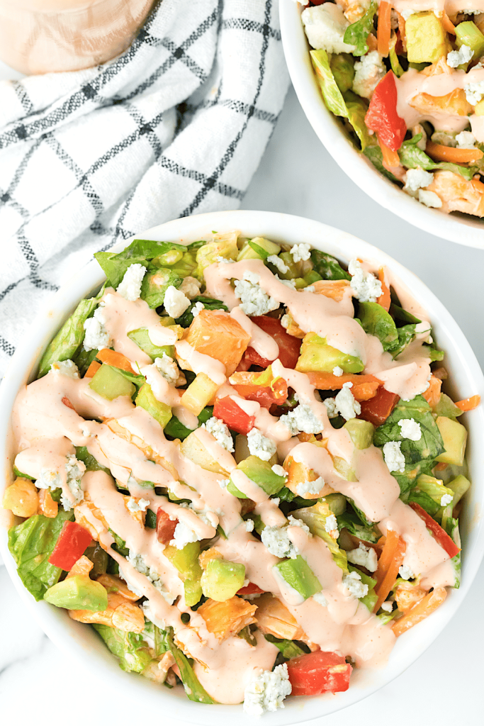 Buffalo Chicken Chopped Salad - Kara Creates