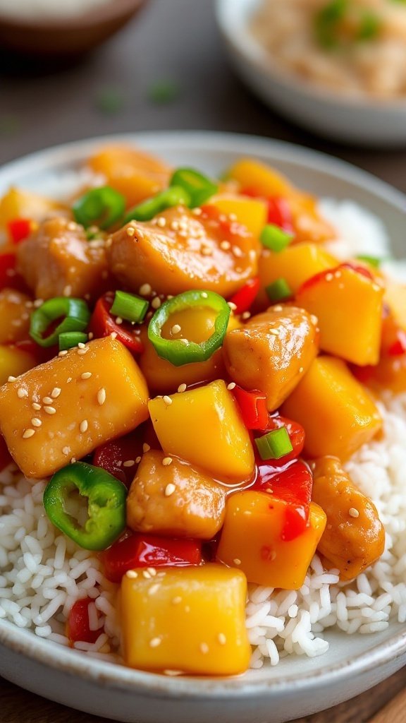 Tangy Sweet and Sour Chicken with Pineapple