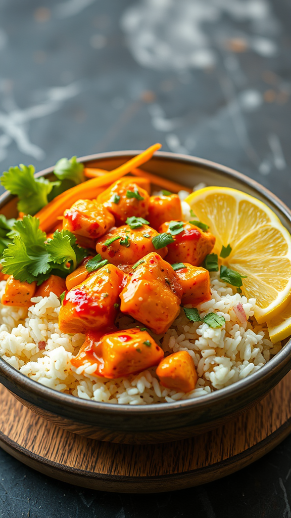 Flavorful Buffalo Chicken Rice Bowl