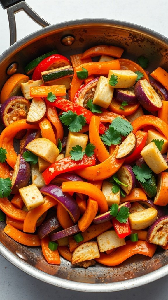 Vegetarian black bean quesadillas with colorful vegetables