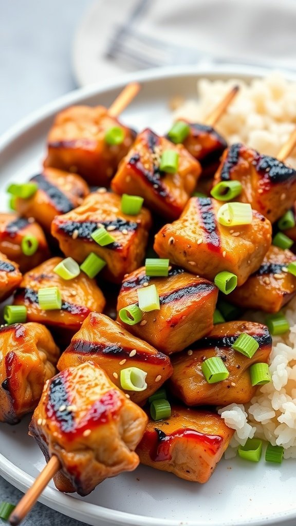 A vibrant vegetable stir-fry featuring bell peppers, carrots, and broccoli in a teriyaki sauce