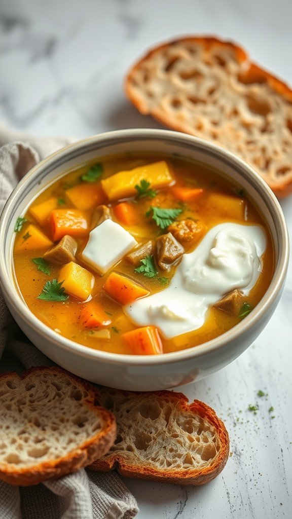 Creamy cottage cheese spinach dip served with crackers and fresh vegetables